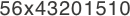 56x43201510